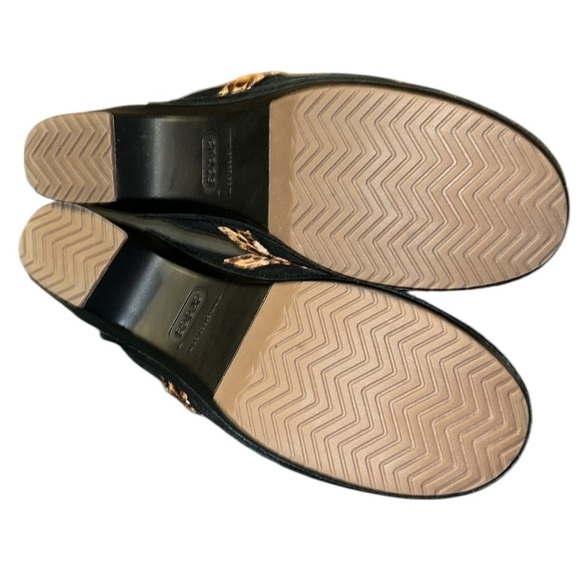 Crocs Sarah Triple Crocs Comfort Suede Clog Mules with Leopard Trim Size 10 - Picture 10 of 11